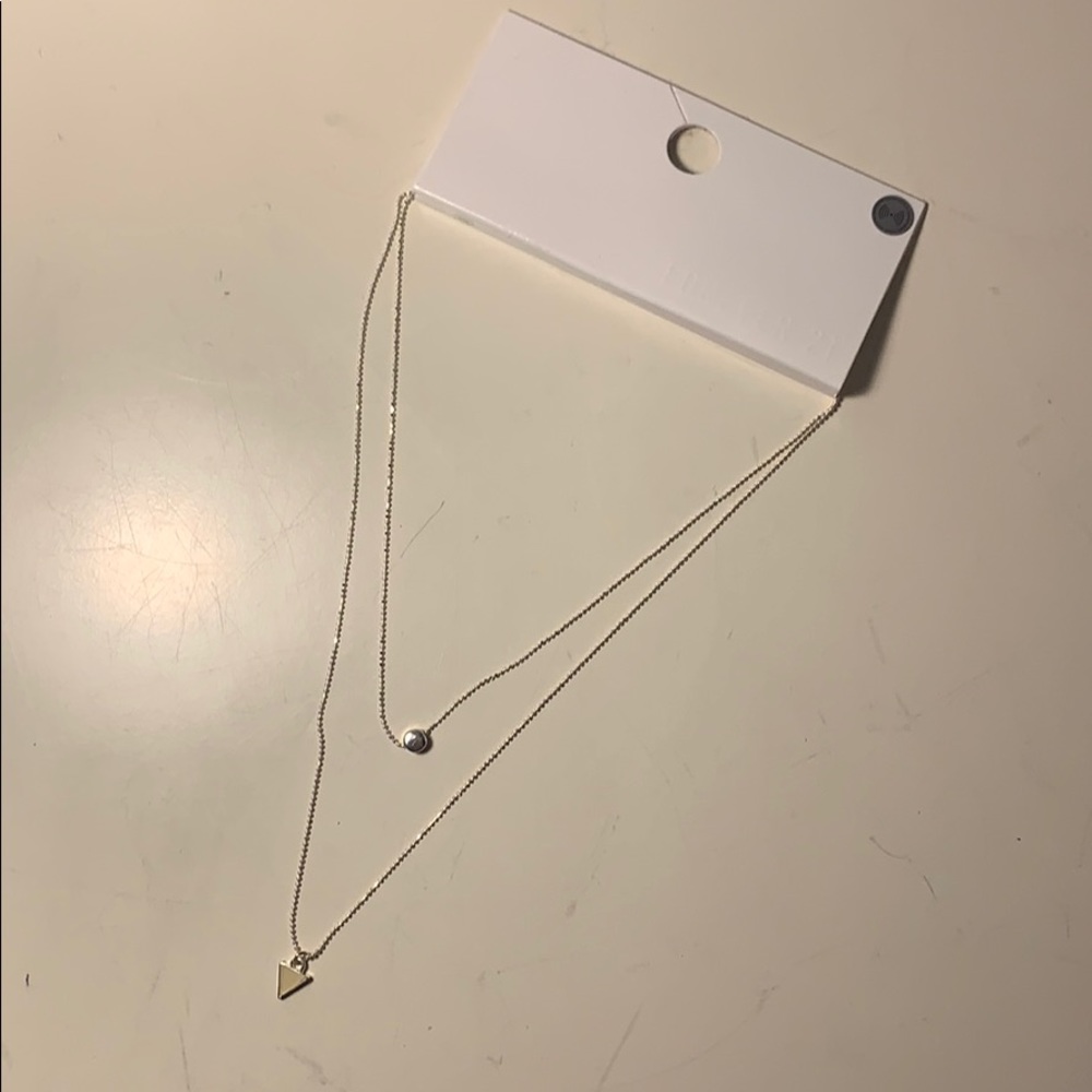 Forever 21 Silver Layered Necklace